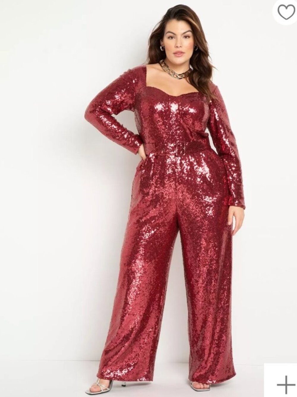 BRAND NEW w/o Tags Eloquii Belted Sequin Jumpsuit- Sz 18w